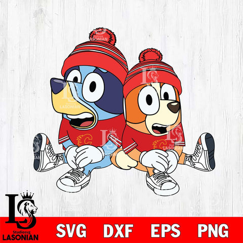 Calgary Flames Bluey & Bingo Christmas Svg Eps Dxf Png File, Digital Download, Instant Download