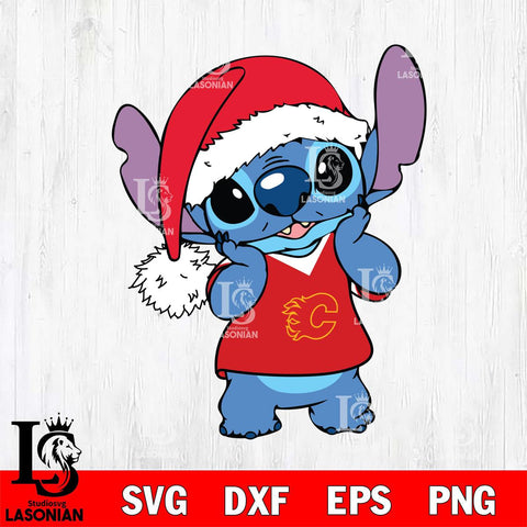Calgary Flames Cute Stitch Christmas Svg Eps Dxf Png File, Digital Download, Instant Download