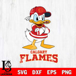 Calgary Flames Donald Duck NHL Hockey SVG DXF EPS PNG FILE,NHL File Cut,Disney Digital Download,Instant Download, Silhouette