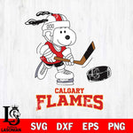 Calgary Flames Snoopy Hockey Svg Eps Dxf Png File, Digital Download , Instant Download, Svg Files
