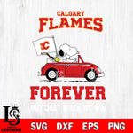 Calgary Flames Snoopy and Charlie Brown Car Svg Eps Dxf Png File, Digital Download , Instant Download, Svg Files