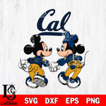 California Golden Bears Fan Minnie And Mickey Love Svg Eps Dxf Png File, Digital Download, Instant Download