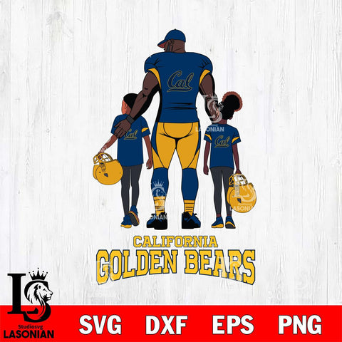California Golden Bears 3 Father and son Rugby SVG DXF EPS PNG FILE,NCAA SVG, Father day Digital Download,Instant Download, Silhouette