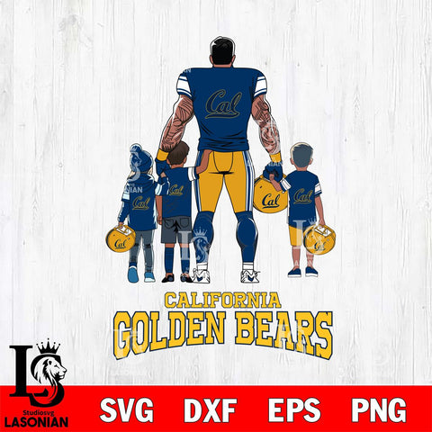 California Golden Bears 4 Father and son Rugby SVG DXF EPS PNG FILE,NCAA SVG, Father day Digital Download,Instant Download, Silhouette