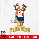 California Golden Bears Bluey Chilli Christmas Deer Svg Eps Dxf Png File, Digital Download