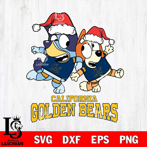 California Golden Bears Bluey Christmas Holiday Svg Eps Dxf Png File, Digital Download