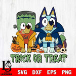 California Golden Bears Bluey Halloween Trick or Treat Svg Eps Dxf Png File, Digital Download, Instant Download
