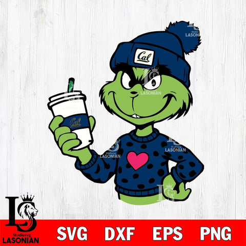 California Golden Bears Boujee Grinch 11 Svg Eps Dxf Png File, Digital Download, Instant Download