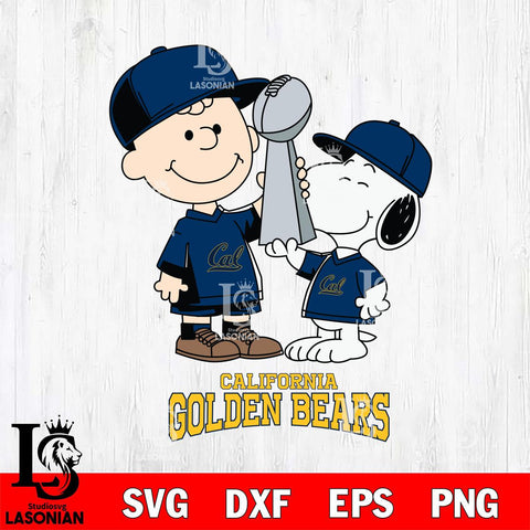 California Golden Bears Charlie Brown and Snoopy Champions Svg Eps Dxf Png File, NCAA svg , Digital Download , Instant Download, Cricut File