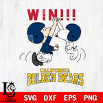 California Golden Bears Charlie Brown and Snoopy Win Svg Eps Dxf Png File, NCAA svg , Digital Download , Instant Download, Cricut File