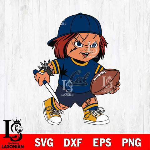 California Golden Bears Chucky Horror 10 Svg Eps Dxf Png File, NCAA svg, Digital Download, Instant Download