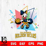 California Golden Bears Cute Daisy Duck Cheerleader SVG DXF EPS PNG FILE, NCAA File Cut,Digital Download,Instant Download