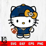 California Golden Bears Cute Hello Kitty Football 10 Svg Eps Dxf Png File, NCAA svg, Digital Download, Instant Download