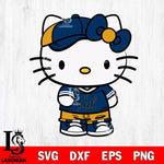 California Golden Bears Cute Hello Kitty Football 2 Svg Eps Dxf Png File, NCAA svg, Digital Download, Instant Download