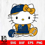 California Golden Bears Cute Hello Kitty Football 4 Svg Eps Dxf Png File, NCAA svg, Digital Download, Instant Download