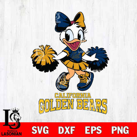 California Golden Bears Daisy Duck Cheerleader Disney, Svg Eps Dxf Png File, Digital Download