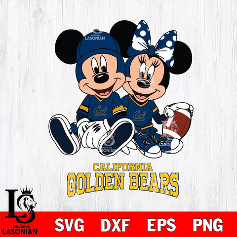California Golden Bears Disney Mickey And Minnie Football Svg Eps Dxf Png File, NCAA svg , Digital Download , Instant Download, Cricut File