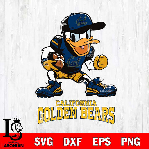 California Golden Bears Donal Duck Disney, Svg Eps Dxf Png File, Digital Download