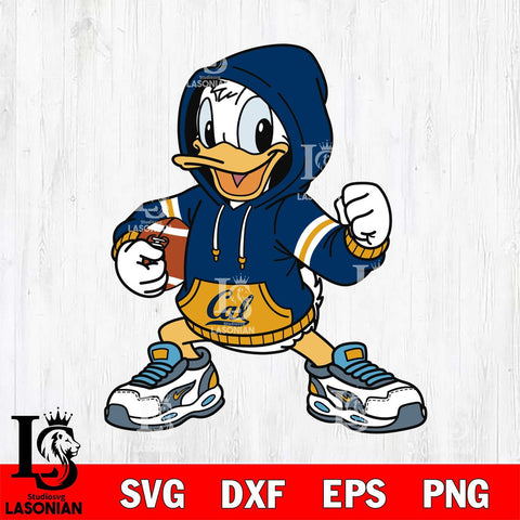 California Golden Bears Donald Duck Disney Christmas File Cut, NCAA SVG DXF EPS PNG FILE, Digital Download , Criucut , Silhouette