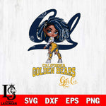 California Golden Bears Fan Girl Svg Eps Dxf Png File, Digital Download, Instant Download