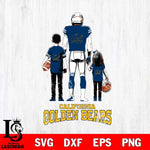 California Golden Bears Father And Child Football SVG DXF EPS PNG FILE,NCAA SVG, Father day Digital Download,Instant Download, Silhouette