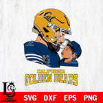 California Golden Bears Father And Child Rugby SVG DXF EPS PNG FILE,NCAA SVG, Father day Digital Download,Instant Download, Silhouette
