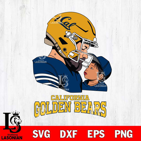 California Golden Bears Father And Child Rugby SVG DXF EPS PNG FILE,NCAA SVG, Father day Digital Download,Instant Download, Silhouette