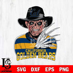 California Golden Bears Freddy Krueger Horror Halloween Svg Eps Dxf Png File, NCAA svg, Digital Download, Instant Download