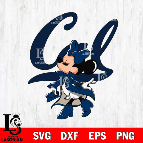 California Golden Bears Glamorous Minnie Svg Eps Dxf Png File, Digital Download, Instant Download