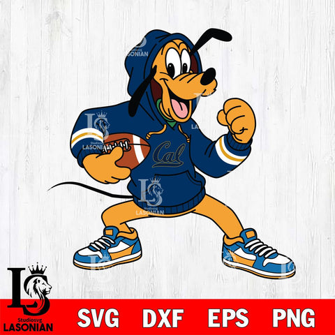 California Golden Bears Goofy Disney Football Christmas File Cut, NCAA SVG DXF EPS PNG FILE, Digital Download , Criucut , Silhouette