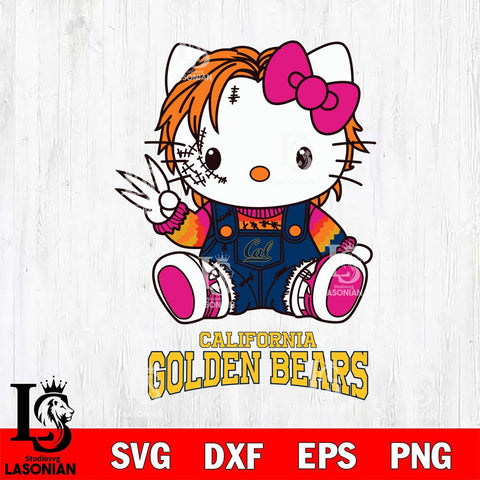 California Golden Bears Hello Kitty Horror Svg Eps Dxf Png File, Digital Download