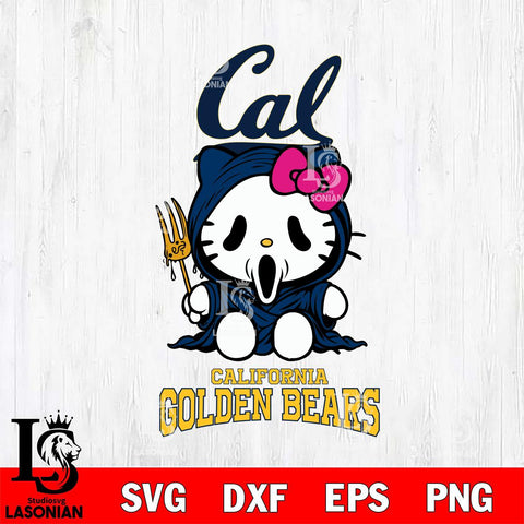 California Golden Bears Hello Kitty Horror 4 Svg Eps Dxf Png File, Digital Download