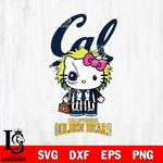 California Golden Bears Hello Kitty Horror 8 Svg Eps Dxf Png File, Digital Download