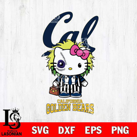 California Golden Bears Hello Kitty Horror 8 Svg Eps Dxf Png File, Digital Download