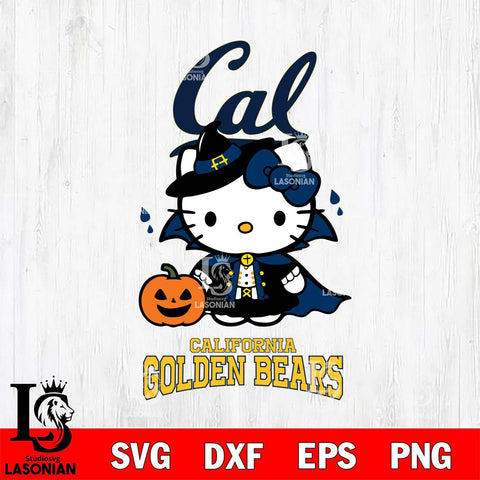 California Golden Bears Hello Kitty Horror 9 Svg Eps Dxf Png File, Digital Download