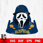 California Golden Bears Horror Character Ghostface Sport Svg Eps Dxf Png File, NCAA svg, Digital Download, Instant Download