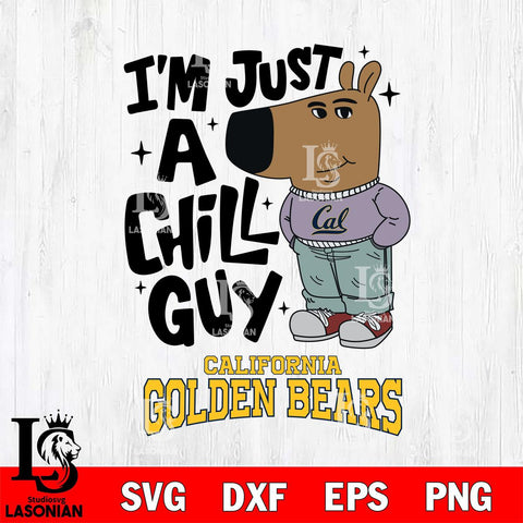 California Golden Bears I'm Just A Chill Guy Svg Eps Dxf Png File,NCAA Svg Files,Chill Guy svg ,Digital Download ,Instant Download, Cricut File