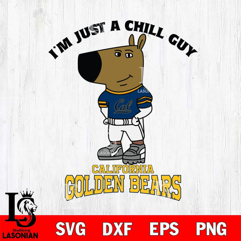 California Golden Bears I'm Just A Chill Guy Football Svg Eps Dxf Png File,NCAA Svg Files,Chill Guy svg ,Digital Download ,Instant Download, Cricut File