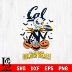 California Golden Bears Jack Skellington 2 halloween Svg Eps Dxf Png File, NCAA svg, Digital Download, Instant Download