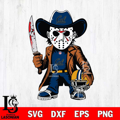 California Golden Bears Jason Voorhees Horror Svg Eps Dxf Png File, NCAA svg, Digital Download, Instant Download
