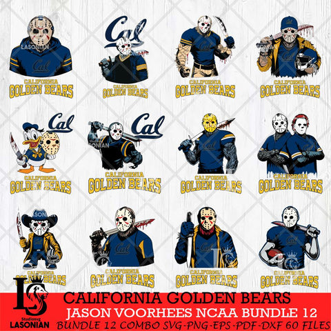 California Golden Bears Jason Voorhees NCAA Bundle 12 SVG Svg Eps Dxf Png File, Digital Download