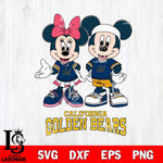 California Golden Bears Mickey And Minnie Football Svg Eps Dxf Png File, NCAA svg , Digital Download , Instant Download, Cricut File