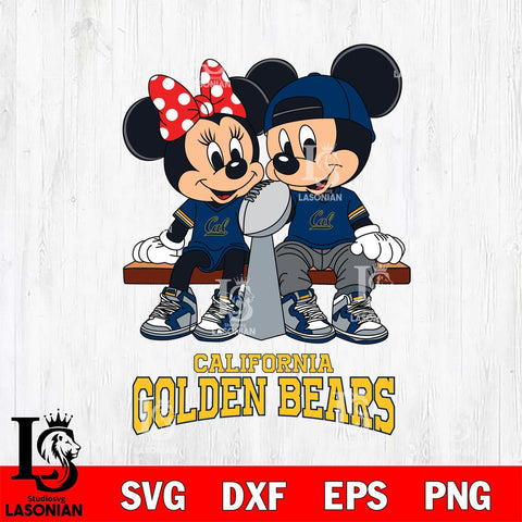 California Golden Bears Mickey And Minnie Football Champions Svg Eps Dxf Png File, NCAA svg , Digital Download , Instant Download, Cricut File