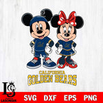 California Golden Bears Mickey And Minnie Rugby Svg Eps Dxf Png File, NCAA svg , Digital Download , Instant Download, Cricut File