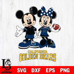 California Golden Bears Mickey Minnie Football Svg Eps Dxf Png File, NCAA svg , Digital Download , Instant Download, Cricut File
