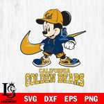 California Golden Bears Mickey Mouse NIKE, Svg Eps Dxf Png File, Digital Download