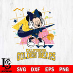 California Golden Bears Minnie Mouse Dancing SVG DXF EPS PNG FILE, NCAA File Cut,Digital Download,Instant Download