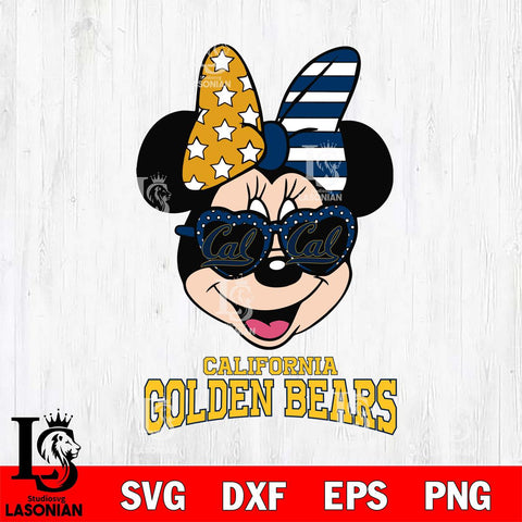 California Golden Bears Minnie Mouse Love 2, Svg Eps Dxf Png File, Digital Download
