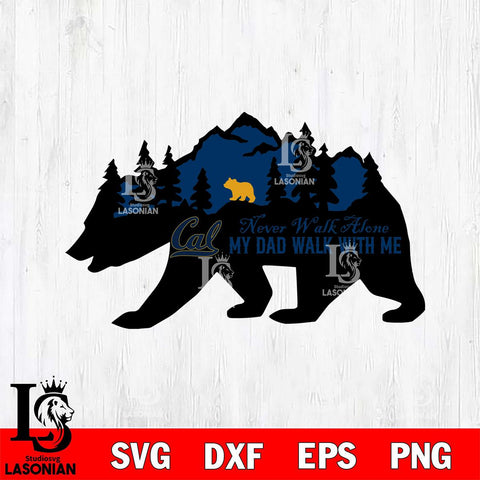 California Golden Bears My Dad Walk With Me Svg Eps Dxf Png File, Digital Download, Instant Download