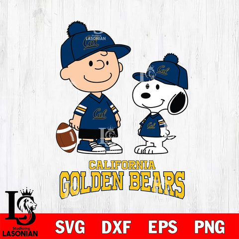 California Golden Bears Peanuts Snoopy Friends Football SVG DXF EPS PNG FILE,Snoopy File Cut, NCAA Digital Download,Instant Download,Christmas Silhouette
